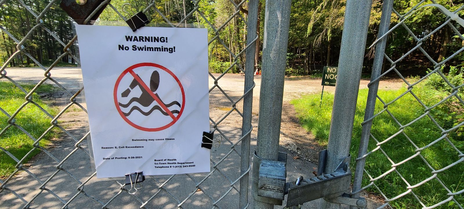 Do not swim sign